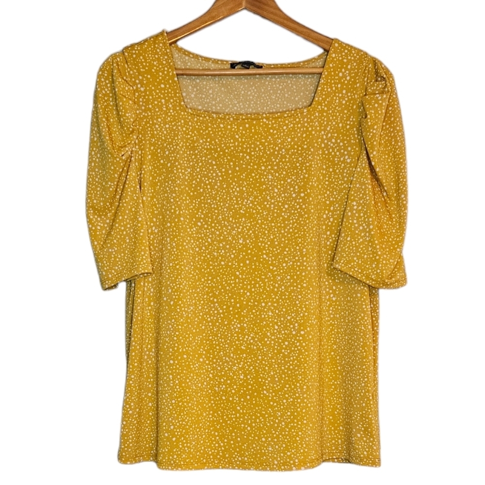 Adrianna Papell Half-Length Pleated Sleeve Top size L